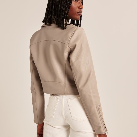 Abercrombie & Fitch Vegan Leather Moto Jacket - Picture 5 of 5